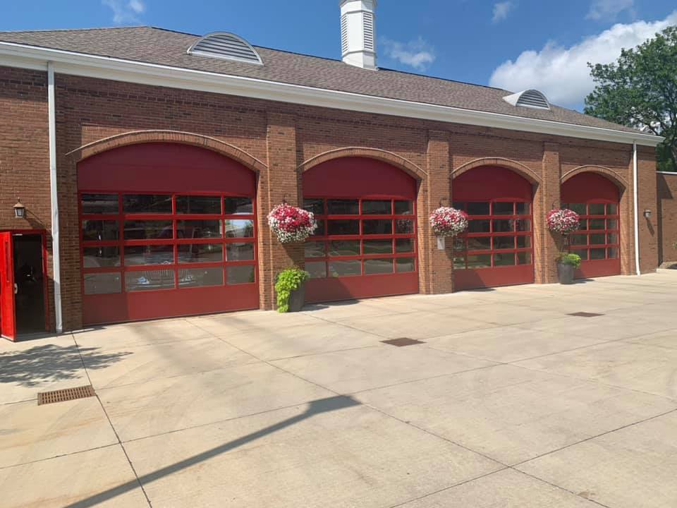 After Commercial Door Installation at a Fire Station in Cleveland, Painesville, Mentor, OH, Streetsboro, Solon, OH, and Chesterland.